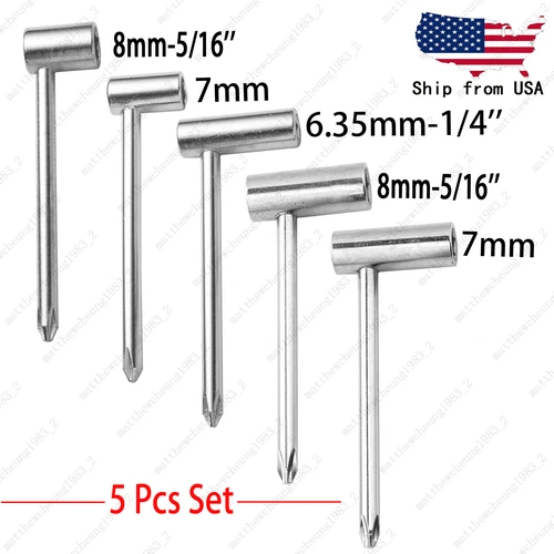 Guitar L/S Truss Rod Wrench Neck Box Repair Adjustment Wrench 6.35mm 7mm 8mm