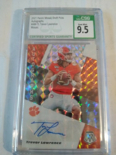 Trevor Lawrence #AM-TL 2021 Panini Mosaic Draft Picks Autographs card