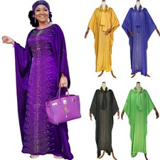 Moroccan Women African Dashiki Abaya Dress Muslim Kaftan Dress Arab Dubai Loose