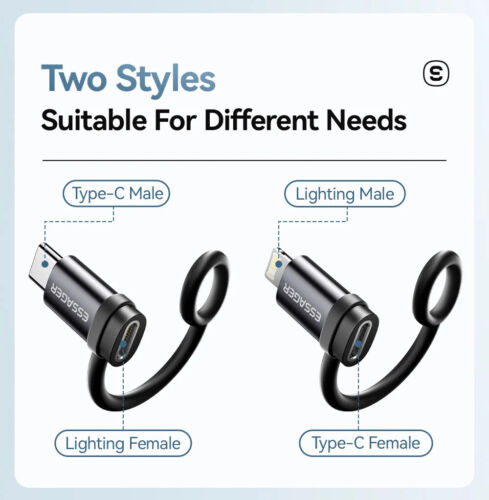 Type C To Lighting and Lighting To Type C For iPhone OTG Adapters Fast Charging - Picture 7 of 11