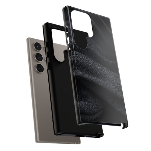 Black Pleated Fabric-look Tough Phone Case - iphone, Samsung galaxy, Goog Pixel - Picture 211 of 235