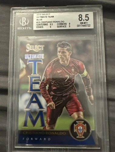 2015 Select Ultimate Team Blue #15 Cristiano Ronaldo BGS 8.5 