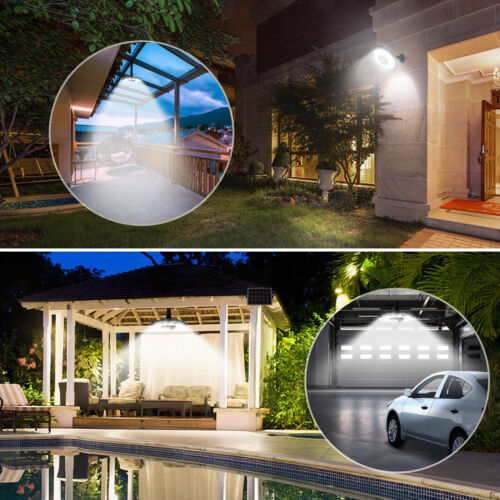 1200LM LED UFO Solarleuchte Außen Lampe Fluter Strahler Mit PIR Bewegungsmelder - Bild 9 von 11