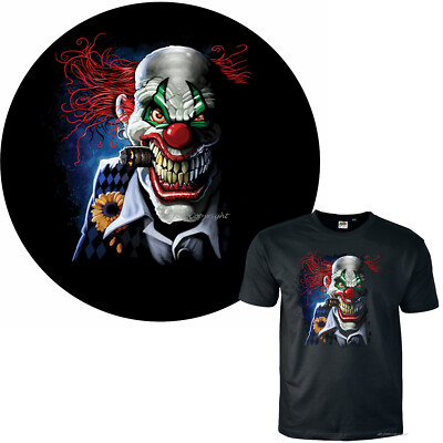 T-Shirt Clown Motiv Biker Event Gothic bad Tattoo style flash Joker Fun *2007 bl