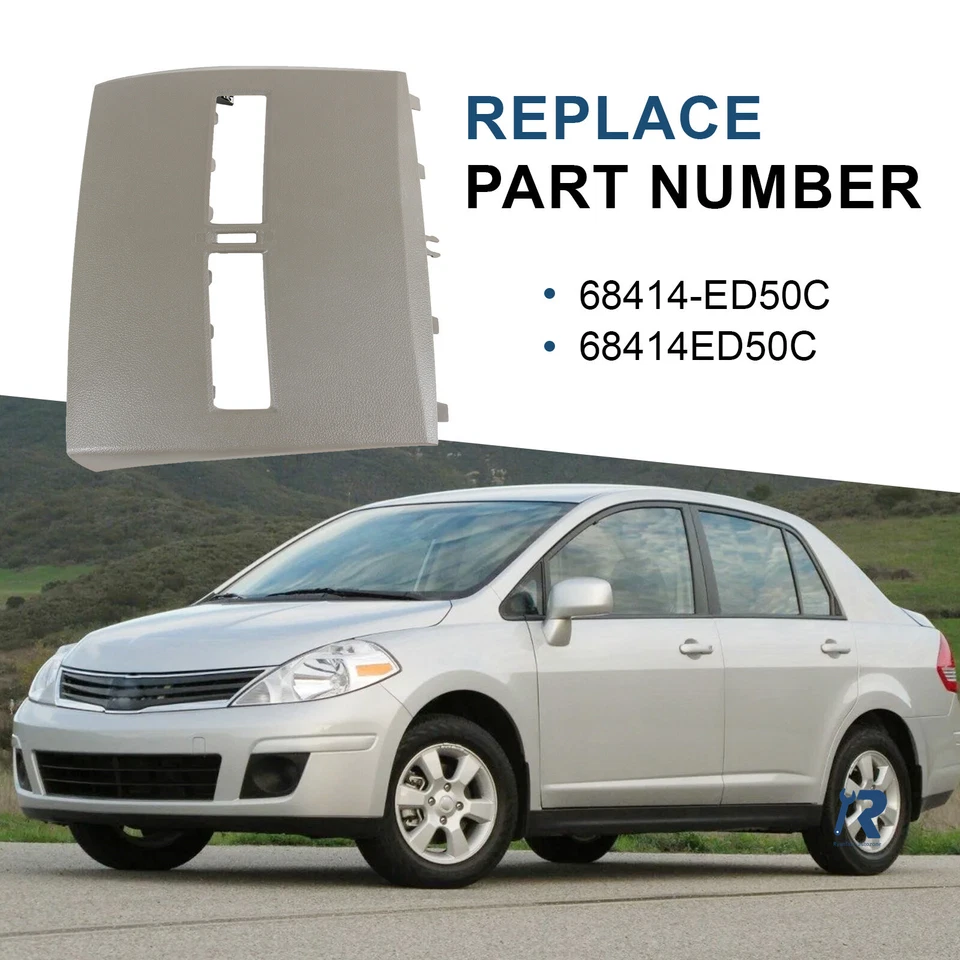 68414ED50C Front Upper Center Dash Air Vent Trim Beige for Nissan Versa 07-12 Foto 4 de 4