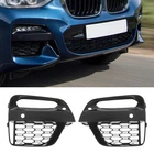 1Pair Front Fog Light Frames For BMW X3 X4 G01 G02 Grille Trim 2018 2019 2020