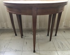 ancienne table demie lune Table Ronde « À Restaurer » Possibilité De Rallonge