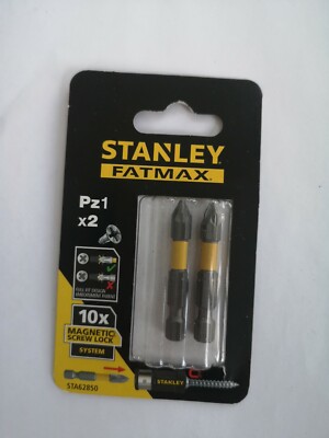 STANLEY STA62850-XJ Schraubenziehereinsatz 2 Stück Pz1  50mm Bohrer-bitz