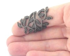 Leaf - Leaves Branch Ring Adjustable 42mm Antique Bronze Plated brass 8US 4316