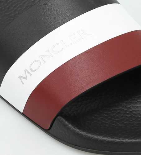 MONCLER BASILE LEATHER SLIDES SANDALEN SANDALS SCHUHE SHOES PANTOLETTEN NEW 39 - Bild 8 von 12