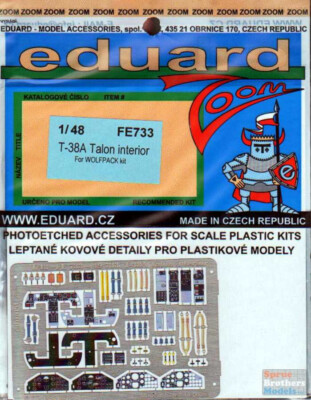 EDUFE733 1:48 Eduard Color Zoom PE - T-38A Talon Interior (WPD kit)