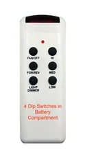 CHQ8BT7053T Ceiling Fan Remote Control 4 DIP SWITCHES with Wall Holder