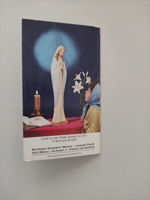 Gesù confido in te con movimento eucaristico mariano santino holy card 