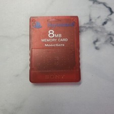 PlayStation 2 PS2 Memory Card 8MB OEM Sony Magic Gate Red SCPH-10020 