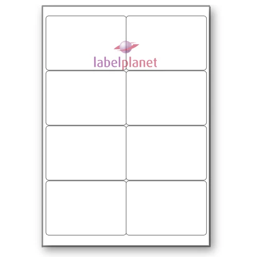 8 Per Page White A4 Matt Self-Adhesive Freezer/Frozen Food Labels Label Planet®