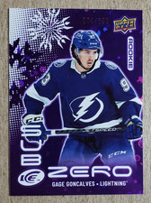 2024-25 Upper Deck Ice Sub Zero Purple Gage Goncalves RC /699 Lightning