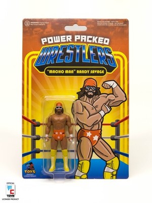 FC Toys Retro 3.75'' Power Packed Wrestlers Macho Man Randy Savage Figure Orange