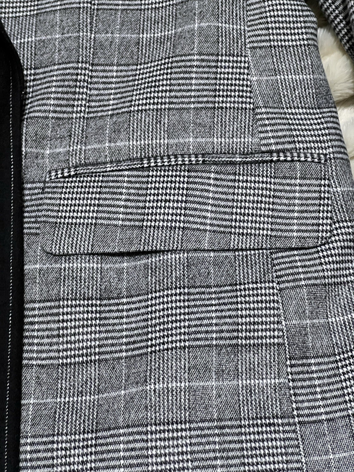 JUUN.J Split Blazer Half Plaid Half Pinstripe Dec… - image 12