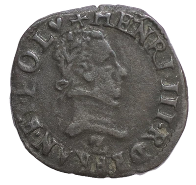 France - Henri III (1574-1589), Double Tournois du Dauphiné, 1589, Z (Grenoble) - Photo 1/2