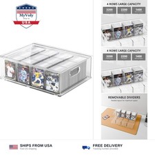 Trading Card Storage Box - Clear Large Storage Organizer Holds 3200 Cards wit...