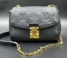 Louis Vuitton Monogram Empreinte Chain Shoulder Bag Black Gold Women Classic