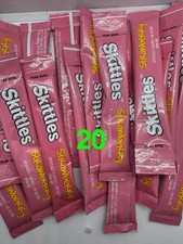 20- Skittles STRAWBERRY Drink Mix Singles Sachets 10 Calories Sugar Free