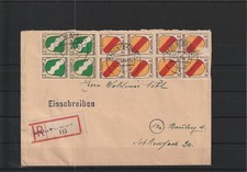 Frz. Zone R-Brief Not-R-Zettel Baden-Baden nach Bamberg, 1946 #1099445