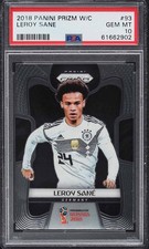 Card 2018 Panini Prizm World Cup Leroy Sane ROOKIE #93 PSA 10 GEM MINT. rookie card picture