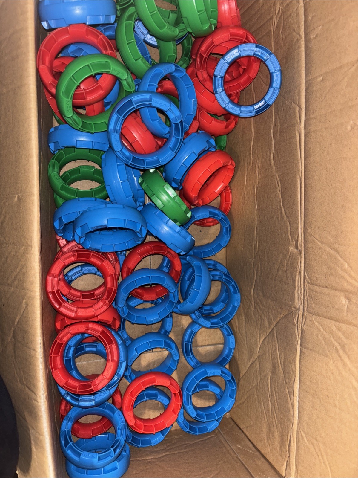 VEX IQ Challenge Rings Lot (80+) – Red, Blue & Green – STEM Robotics 