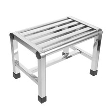 Small Waterproof Stainless Steel Shower Stool Metal Bench For Bathroom