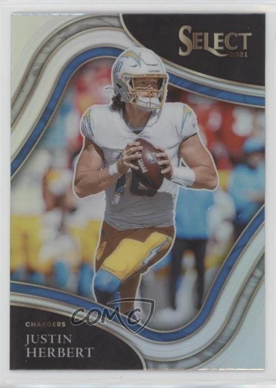 2021 Panini Select Field Level Silver Prizm Justin Herbert #319 14wi