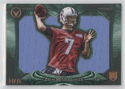 2014 Topps Valor Jumbo Relics Strength 54/75 Zach Mettenberger Rookie RC 0s3