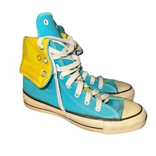Vintage 1980s Converse Hinee High Tops Made In USA Size 6 Roll Top