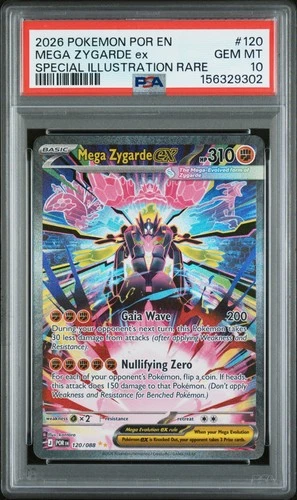 2026 POKEMON PERFECT ORDER SPECIAL ILLUSTRATION RARE #120 MEGA ZYGARDE EX PSA 10