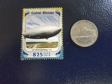 Ferdinand von Zeppelin Hindenburg LZ 129 2016 Guine-Bissau Perforated Stamp (e)