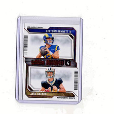 Stetson Bennett, Jake Haener - 2023 Panini Contenders Round Numbers #20 Red (RC)