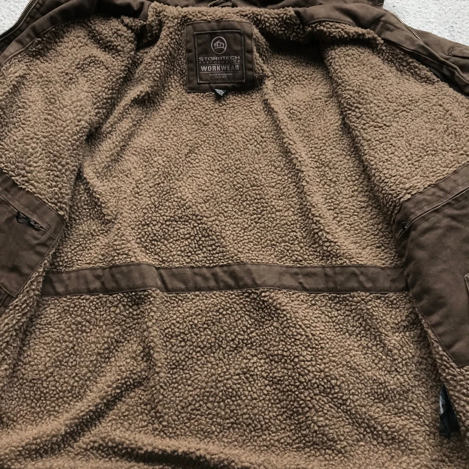 Chaqueta utilitaria de lona Sherpa Stormtech Performance Workwear para hombre grande marrón Foto 4 de 4