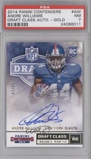 2014 Panini Contenders Draft Class RPS Gold 10/14 Andre Williams PSA 7 Auto 1n1