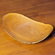 Hand Turned Siberian Elm Wood Oval Bowl Artist Signed M. Green Vancouver WA 2001