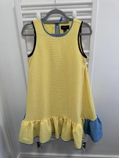 Victoria Beckham For Target Women Cloque Dress Yellow Size 12