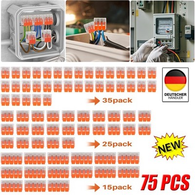 75x Für Wago Klemmen WegeKlemme Hebel 221-412/221-413/221-415 Hebelklemmen Set