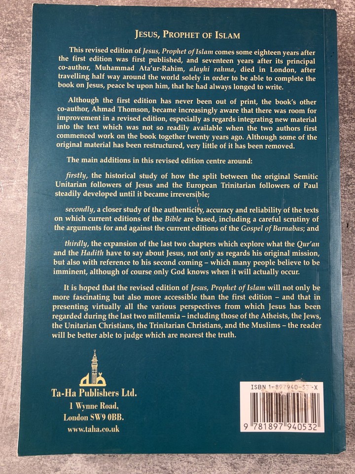 Jesus, Prophet of Islam by Muhammad 'Ata ur-Rahim & Ahmad Thomson PB ...