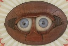 Vtg Eyeball Belt Buckle