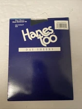 Hanes Too Pantyhose Size Plus EF Reinforced Toe Black NOS