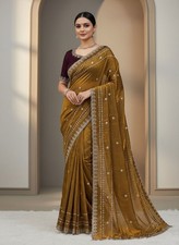 WEDDING DESIGNER BOLLYWOOD SAREE BLOUSE NEW SARI INDIAN PAKISTANI PARTY WEAR
