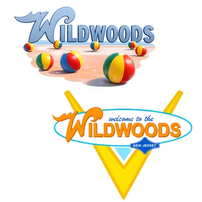 CREATIVE WALL DECAL Wildwood NJ - NEW JERSEY - Jersey Shore - BEACH - NJ - VARIOUS - Decal - Sticker