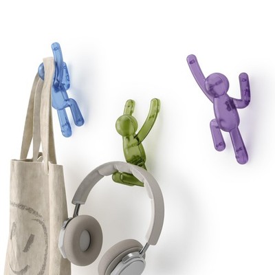 Umbra Buddy Wall Hooks   Decorative Wall Mounted Hooks Set of 3, Assorted Gem...