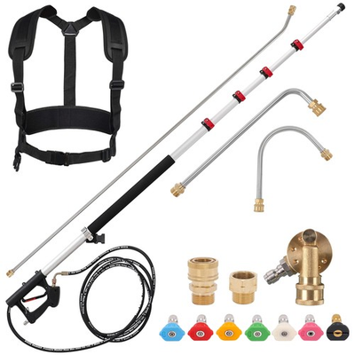 #ad 24 FT Telescoping Pressure Washer Wand Pressure Washer Extension Wand Teles... $207.17