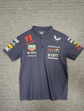 Red Bull Racing F1 - Sergio Perez Polo Shirt - Size Medium Castore Oracle Racing