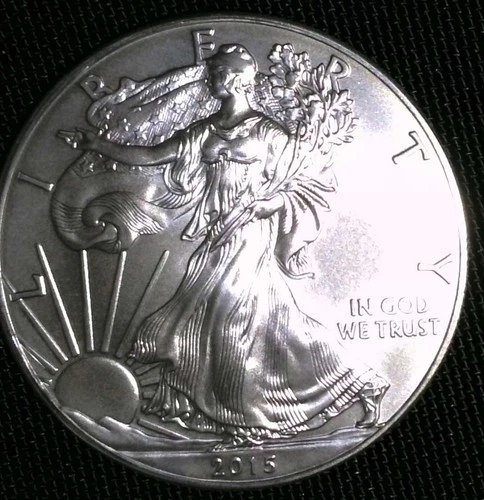 2015 1  oz Silver American Eagle (Brilliant Uncirculated) In Capsule, Authentic